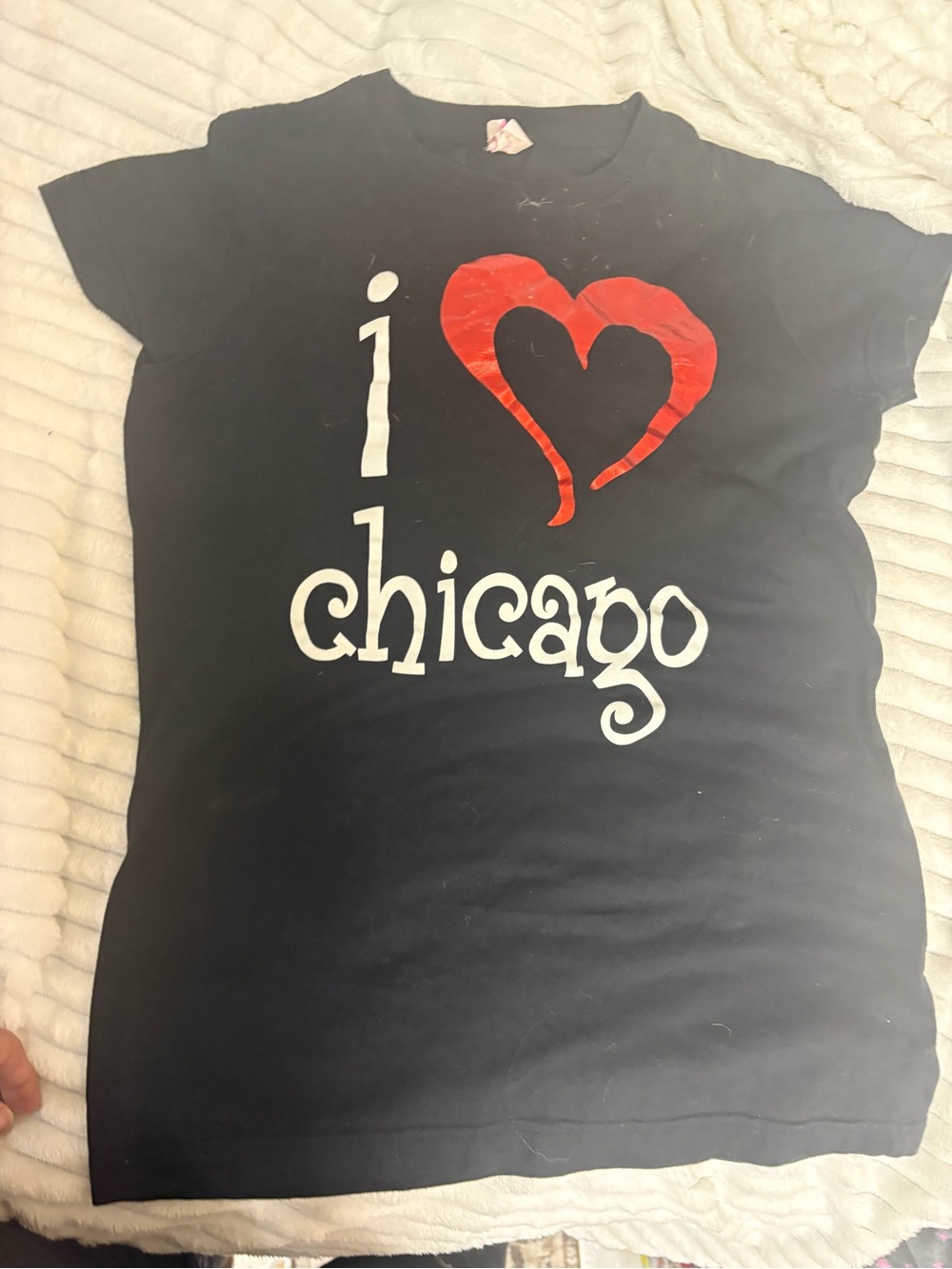 I Heart Chicago Graphic Tee - Black with Red Heart